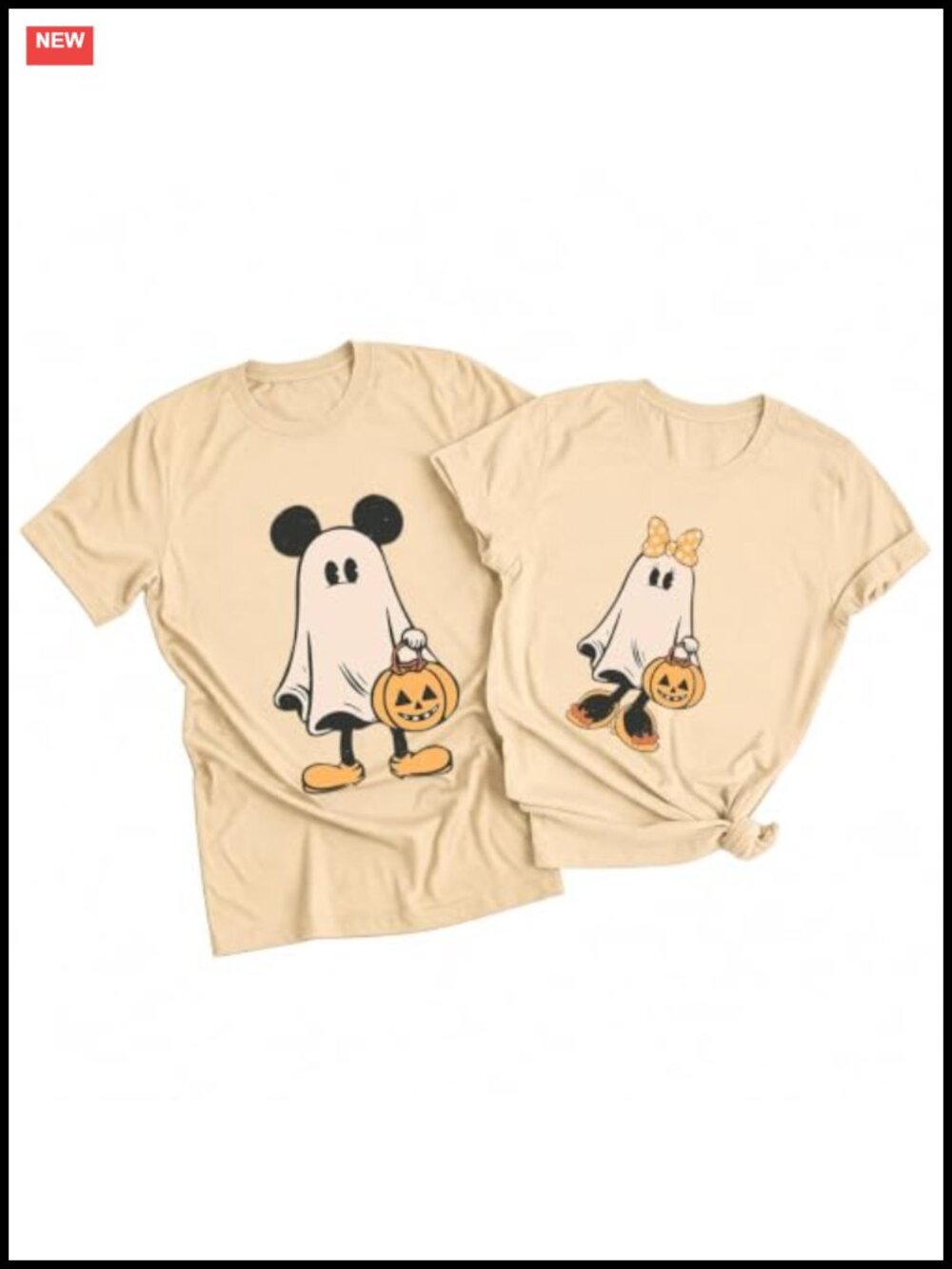Halloween Ghost Pumpkin Graphic Tee Short Sleeve Crew Neck Women's Top